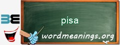 WordMeaning blackboard for pisa